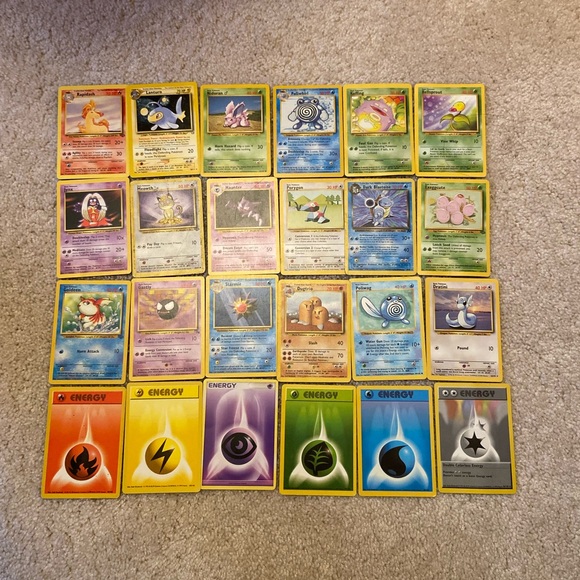 set of 24: 1999 wizards Pokémon cards + energy cards - Picture 5 of 8